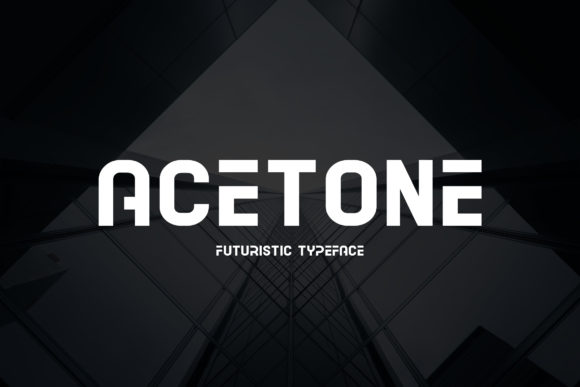 Acetone Font: A Futuristic Display Typeface for Digital Branding
