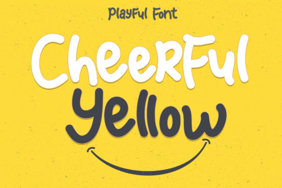 Cheerful Yellow Font: A Playful Display Typeface for Creative Designers