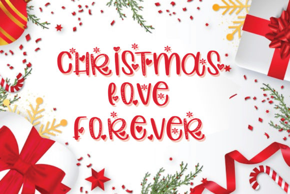 Christmas Love Forever Font for Holiday Campaigns and Romantic Designs