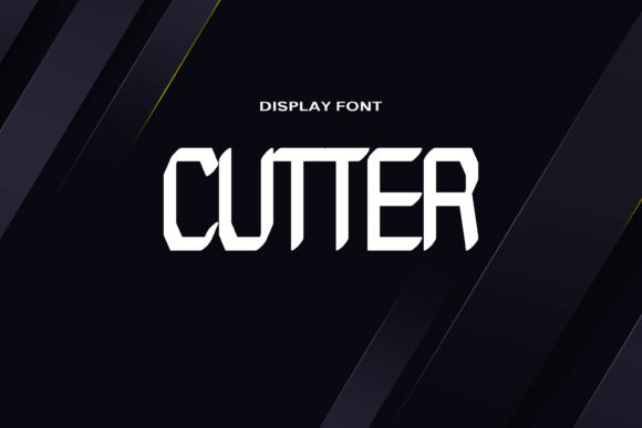 Cutter Display Font for Modern Editorial Design