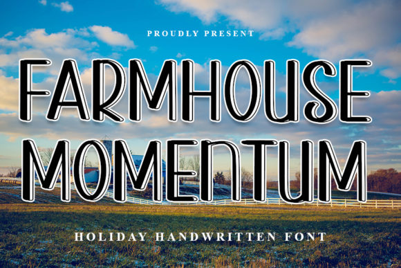 Farmhouse Momentum Font: A Display Typeface for Creative Makers