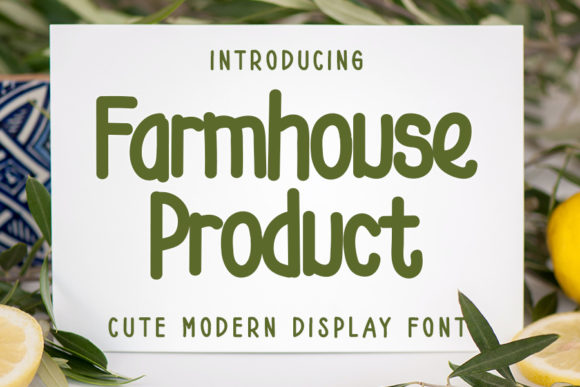 Farmhouse Product Font for Branding and Display Design
