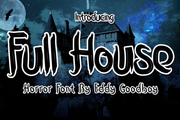 Full House Display Font for Gothic Craft Projects