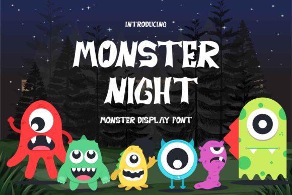 Monster Night Font: A Quirky Display Typeface for Creative Projects