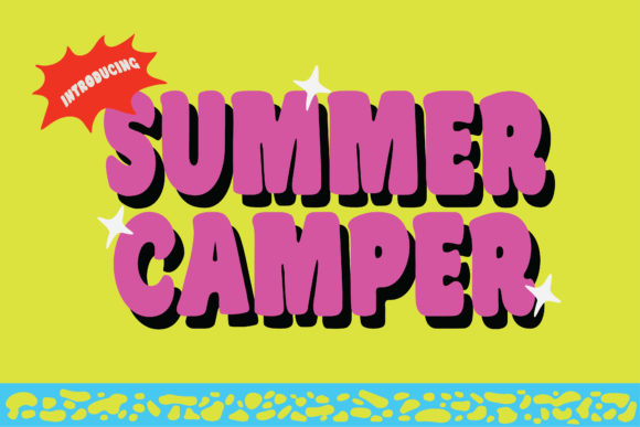 Summer Camper Font: A Bubbly Display Typeface for Creative Makers