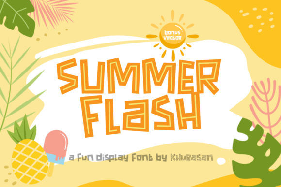 Summer Flash Font for Editorial Design and Creative Projects